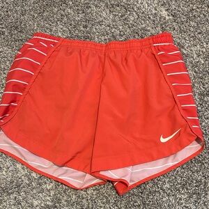 Nike Girls Vibrant Red Athletic Shorts